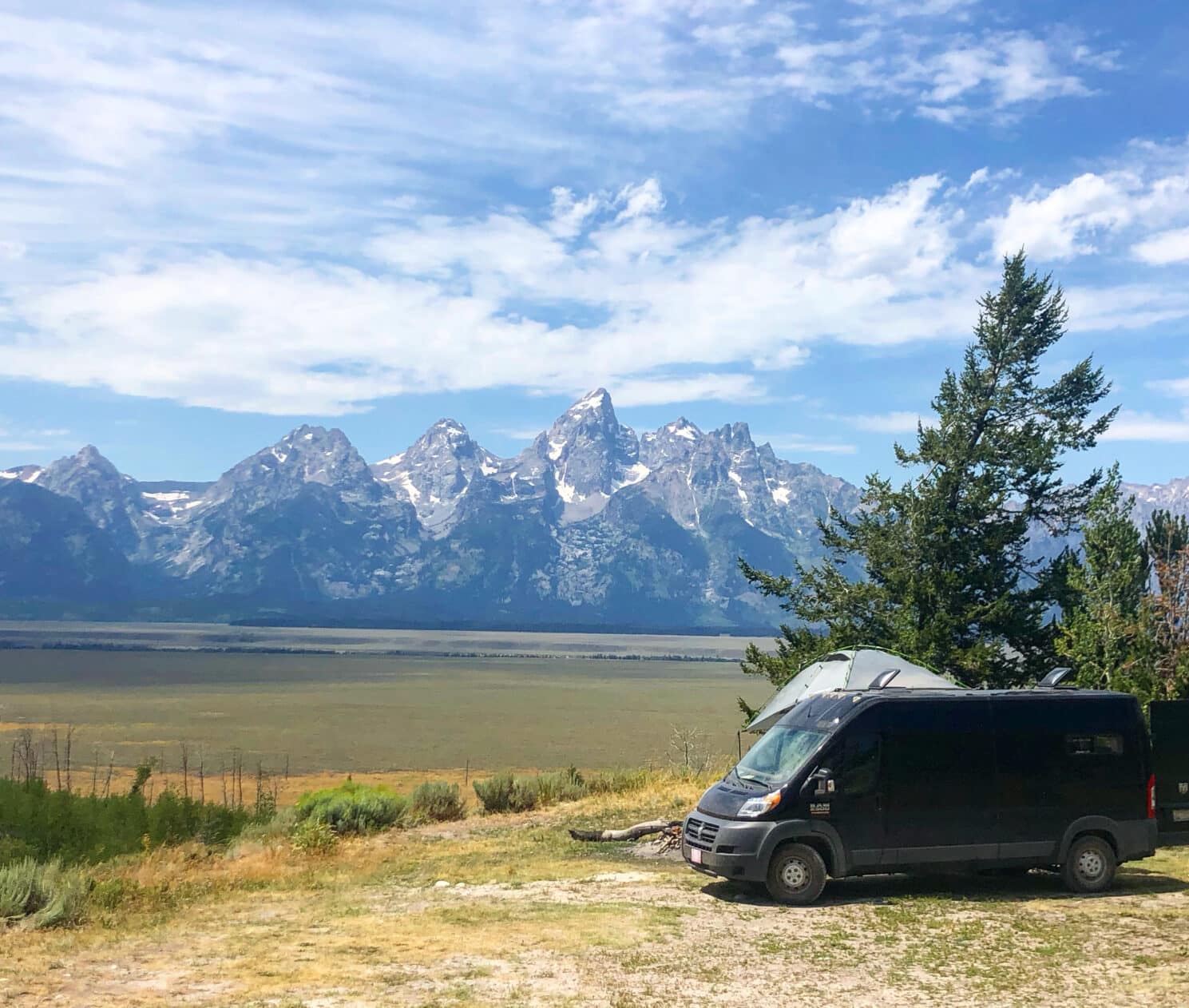 Nomadder Where Vans, Ram Promaster in the Grand Tetons