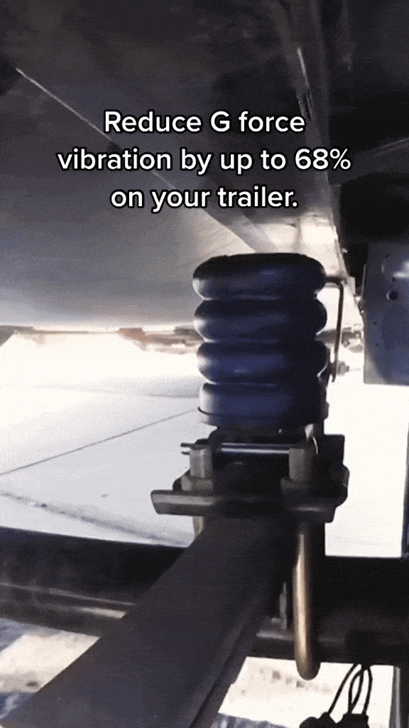 A Blue Trailer SumoSpring on a Travel Trailer